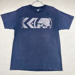 Metal Mulisha Mens Graphic T-Shirt Faded Black Skull Camo Distressed Motocross